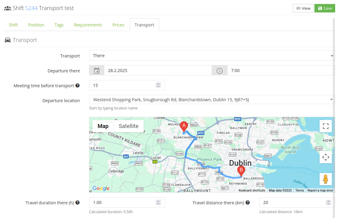 Transport planning in Builder