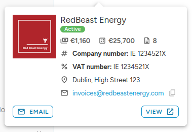 Reworked Company Hovercard